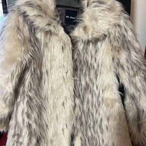 Me Jane Plush Teddy Jacket - Cream and Black